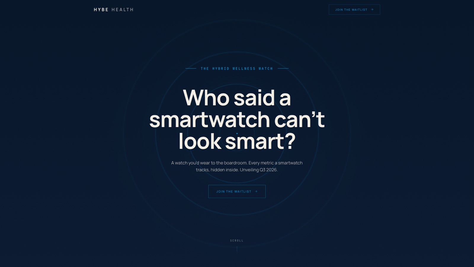 HYBE Health homepage